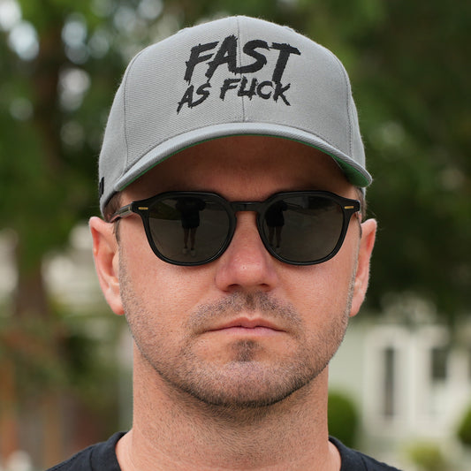 Mickey Cohen Motorsports Fast As Fuck Snap Back Hat Gray