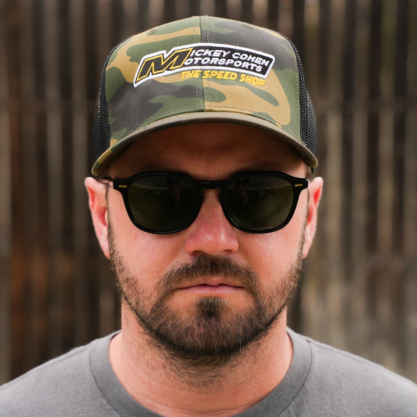 Mickey Cohen Motorsports Support Our Troops Snap Back Hat Camo