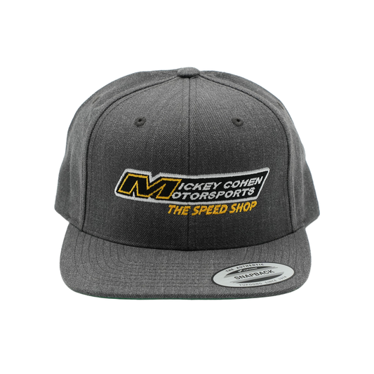 Mickey Cohen Motorsports Snap Back Hat Gray Flat