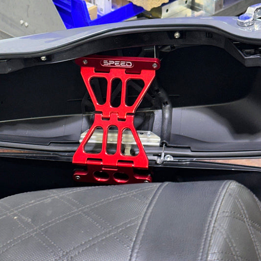 SPEED BY DESIGN No Drama Billet Lid Stoppers - Red - Touring '14-'25