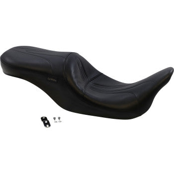 LE PERA Sorrento 2-Up Seat - Stitched - Black - Touring '08-'23