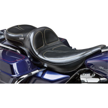 LE PERA Maverick Daddy Long Legs Seat - Black - Stitched -  Touring '97-'01