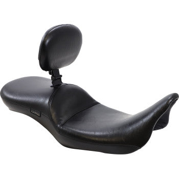 LE PERA Maverick Daddy Long Legs Seat - With Backrest - Black - Smooth - Touring '08-'23