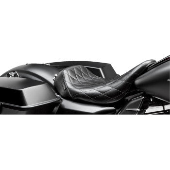 LE PERA Bare Bones Solo Seat - Diamond Stitch - Black - Touring '08-'23