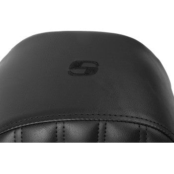 SADDLEMEN Knuckle Solo Seat - Ribbed - Black - Touring '08-'24