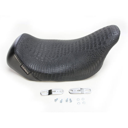 LE PERA Bare Bones Solo Seat - Croc - Black - Touring '08-'23