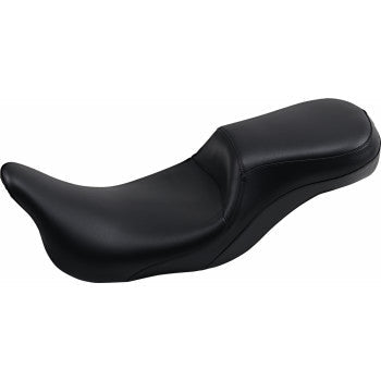LE PERA Outcast Daddy Long Legs Seat - 2-Up - w/o Backrest - Smooth - Black - Touring '08-'23