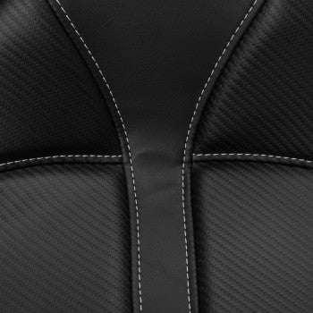 SADDLEMEN Dominator Solo Seat - w/o Backrest - Black w/ Gray Stitching - Softail '06-'17