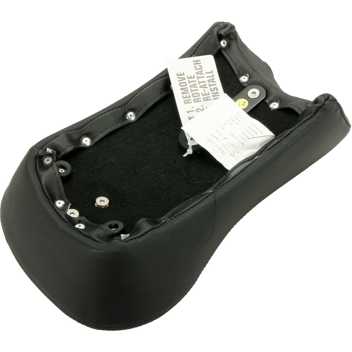 SADDLEMEN Heels Down Touring Pillion Pad - Plain - Black - Dyna '06-'17