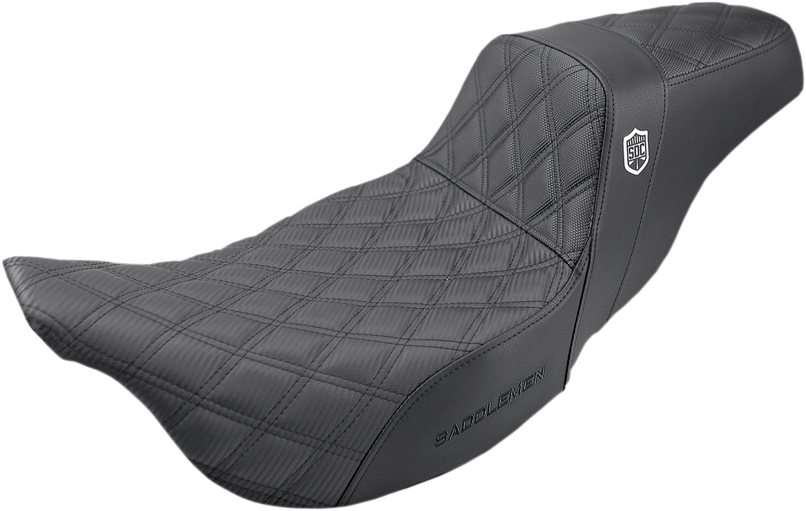SADDLEMEN Pro Series SDC Performance Seat - w/o Backrest - Lattice Stitch - Touring '08 -'24