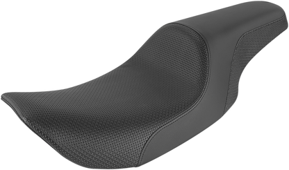 SADDLEMEN Profiler™ Basket-weave Seat - Black - Touring '97-'07