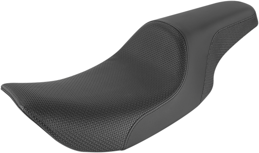 SADDLEMEN Profiler™ Basket-weave Seat - Black - Touring '97-'07