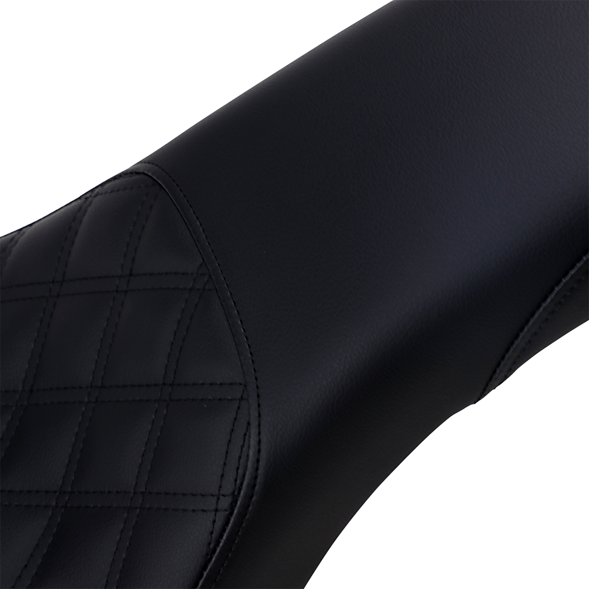 SADDLEMEN Profiler Seat - Front Lattice/Rear Smooth - Black - Softail '18-'24