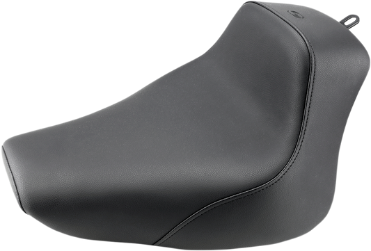 SADDLEMEN Heels Down Solo Seat - Without Backrest - Plain - Black - Softail '00-'06