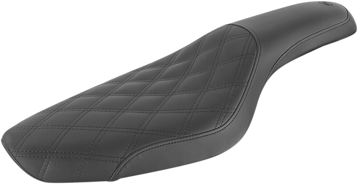SADDLEMEN Profiler™ Seat - Front Lattice/Rear Smooth - Black - Sportster '79-'03