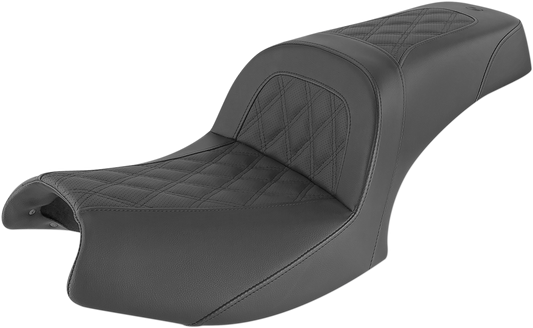 SADDLEMEN Slim Lattice Stitched Seat - Indian Challenger