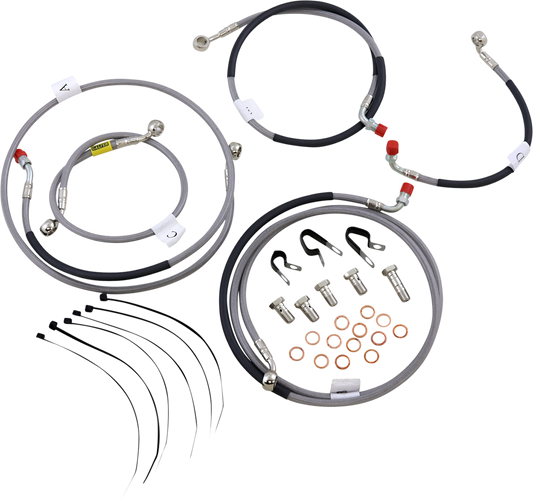 GBRAKES Brake Line Kit - Front / Rear - Stainless Steel - EX650 Ninja 650 ABS '13-'16