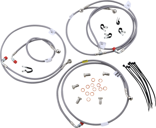 GBRAKES Brake Line Kit - Front / Rear - Stainless Steel - ZX1000 Ninja 1000 ABS '14-'19