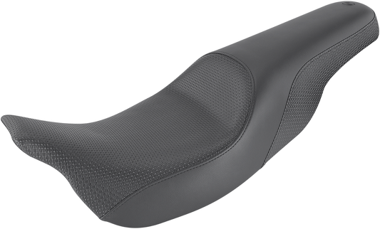 SADDLEMEN Profiler™ Basket-weave Seat - Black - Touring '08-'24