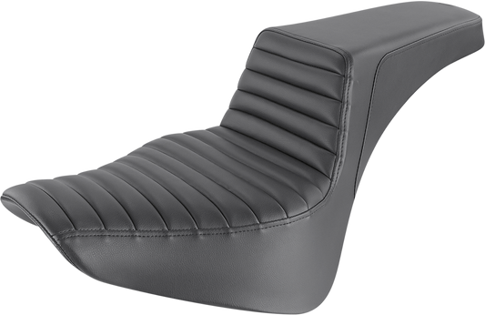 SADDLEMEN Step-Up Seat - Front Tuck-n-Roll - Black - Softail '18-'24