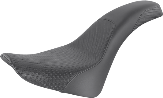 SADDLEMEN Profiler™ Basket-weave Seat - Black - Softail '18-'20