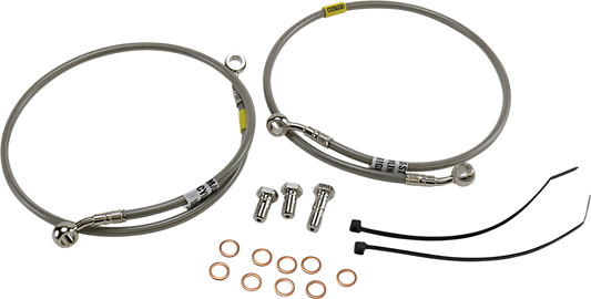 GBRAKES Brake Line Kit - Front - Stainless Steel - SV650 ABS 2017