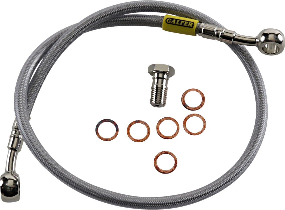 GBRAKES Brake Line Kit - Rear - Stainless Steel - V-Max '85-'07