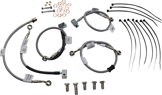 GBRAKES Brake Line Kit - Front / Rear - Stainless Steel - SV650 ABS 2017