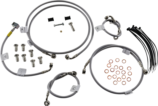 GBRAKES Brake Line Kit - Front / Rear - Stainless Steel - GSX-R1000 '17-'23