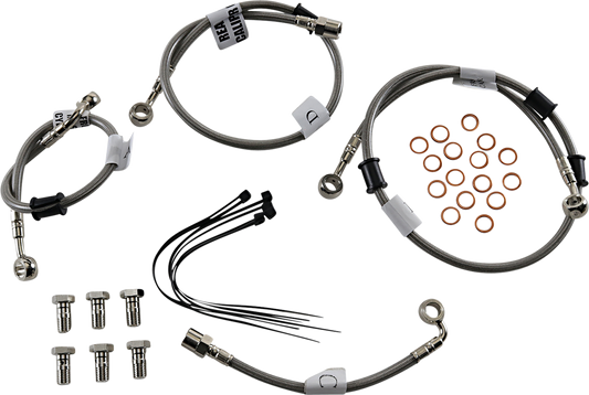 GBRAKES Brake Line Kit - Front / Rear - Stainless Steel - EX400 Ninja 400 ABS '18-'22