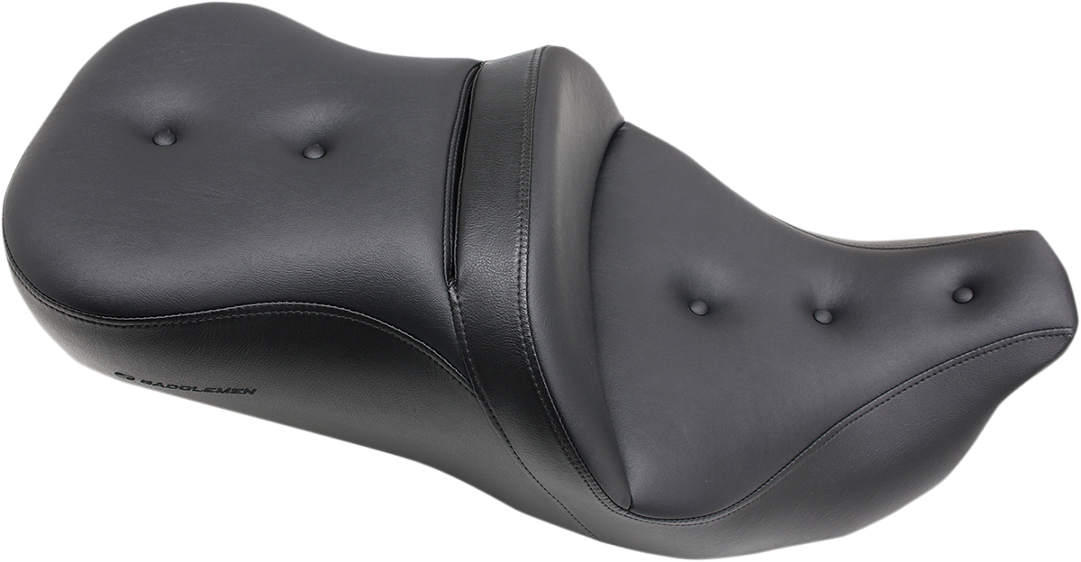 SADDLEMEN Pillow-Top Roadsofa™ Seat - with Backrest - Black - Touring '08-'24