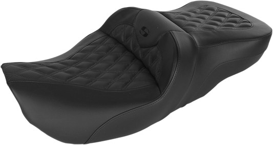 SADDLEMEN Roadsofa™ Seat - Full Lattice Stitch - without Backrest - Touring '97-'07