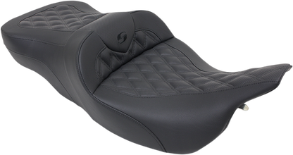SADDLEMEN Roadsofa™ Seat - Full Lattice Stitch - without Backrest - Touring '97-'07