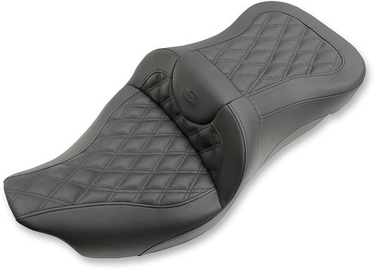 SADDLEMEN Extended Reach Roadsofa™ Seat - Lattice Stitched - without Backrest - Touring '08-'24