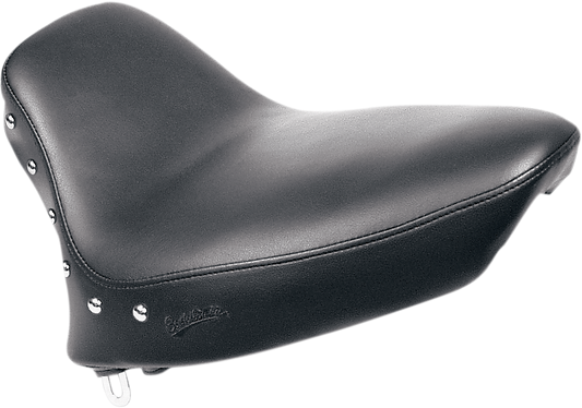 SADDLEMEN Seat - Renegade™ Solo - Smooth - Studded - Black - Softail '84-'99