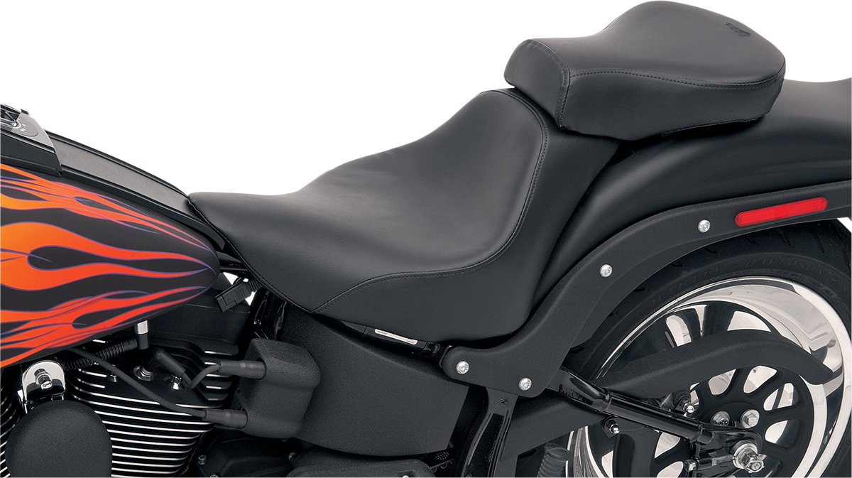 SADDLEMEN Seat - Renegade™ Solo - Smooth - Black - Softail '06-'17