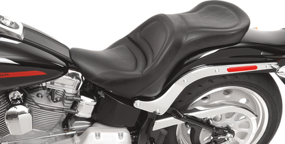 SADDLEMEN Seat - Explorer™ - Without Backrest - Stitched - Black - Softail '07-'17