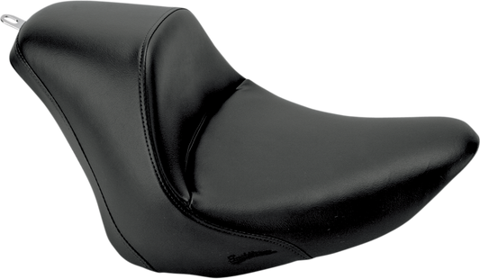 SADDLEMEN Heels Down Solo Seat - Without Backrest - Plain - Black - Softail '06-'17