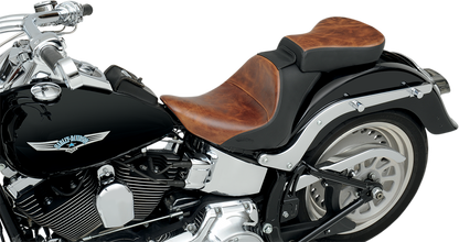 SADDLEMEN Renegade™ Lariat Leather Solo Seat - Softail '06-'17