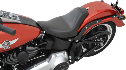 SADDLEMEN S3 Super Slammed Seat - Solo - Black - Softail '07-'17