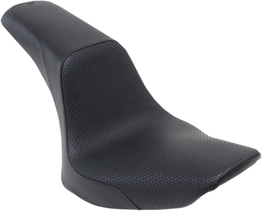 SADDLEMEN Profiler™ Basket-weave Seat - Black - Softail '06-'17