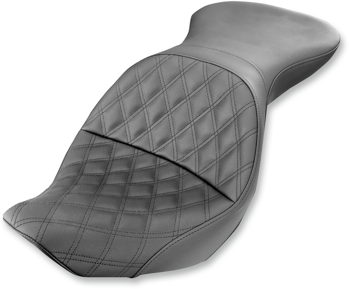 SADDLEMEN Explorer Seat - Lattice Stitched - Softail '00-'17