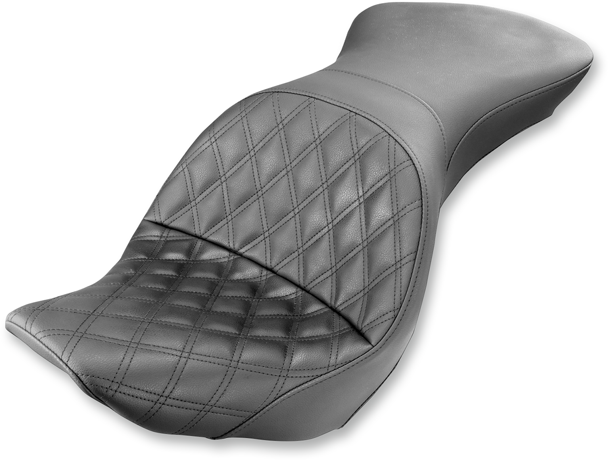 SADDLEMEN Explorer Seat - Lattice Stitched - Softail '06-'17