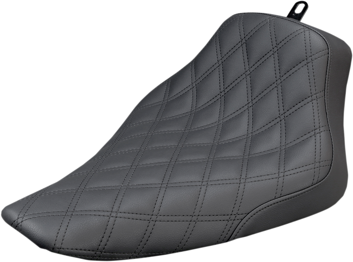 SADDLEMEN Renegade Solo Seat - Lattice Stitched - Black - Softail '12-'17