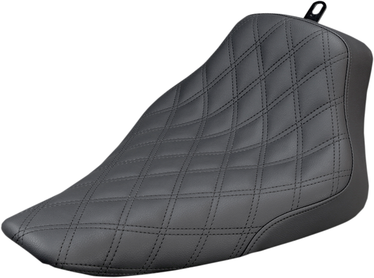 SADDLEMEN Renegade Solo Seat - Lattice Stitched - Black - Softail '12-'17