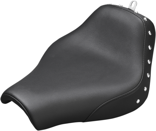 SADDLEMEN Seat - Renegade™ Solo - Black - Studded -Softail '18-'24