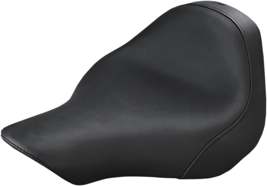 SADDLEMEN Seat - Renegade™ Solo - Black - Smooth - Softail '13-'17