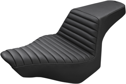 SADDLEMEN Step-Up Seat - Front Tuck-n-Roll - Black - Softail '13-'17