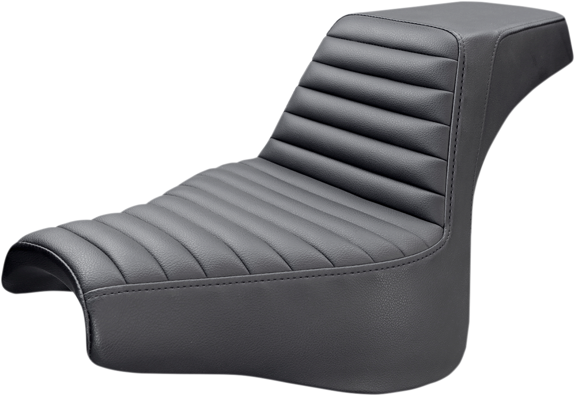 SADDLEMEN Step-Up Seat - Front Tuck-n-Roll - Black - Softail '18-19