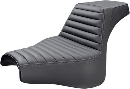 SADDLEMEN Step-Up Seat - Front Tuck-n-Roll - Black - Softail '18-19